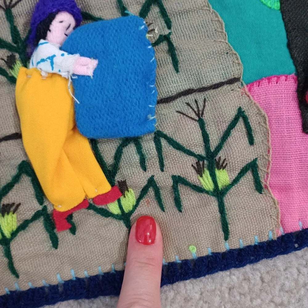 Peruvian Arpillera 3D Applique Folk‎ Art 19